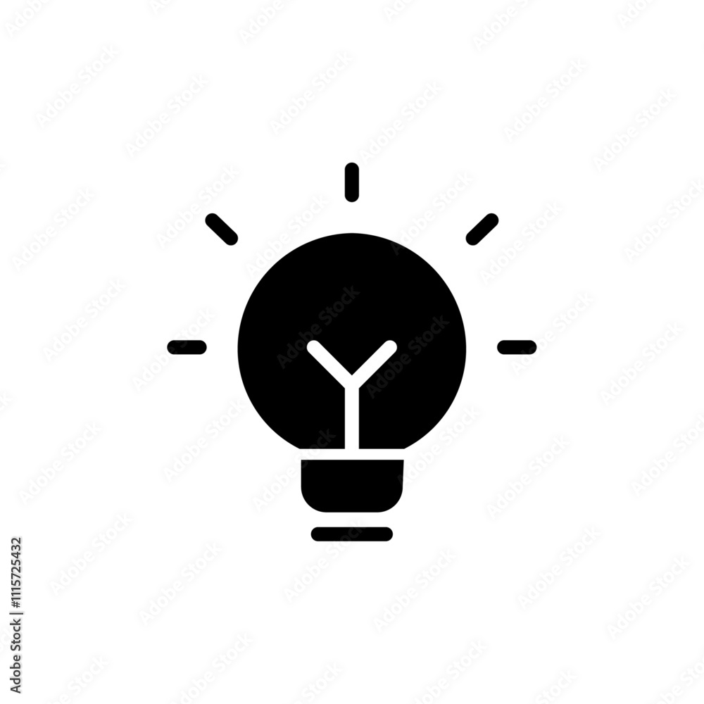Poster bulb icon web design in vector
