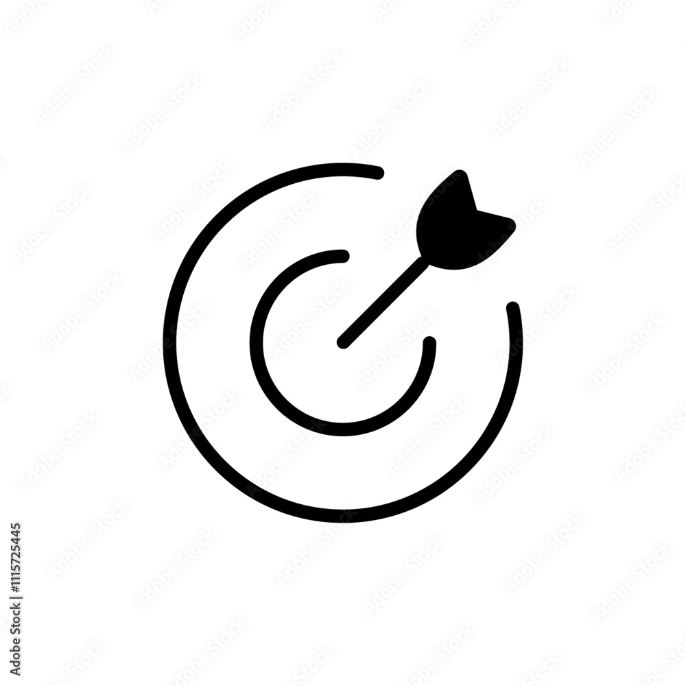 Poster bullseye icon web design in vector