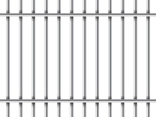  Prison bars isolated on transparent. Vector illustration. Jail bars for criminals and prisoners isolated from the background, jailhouse with horizontal bars