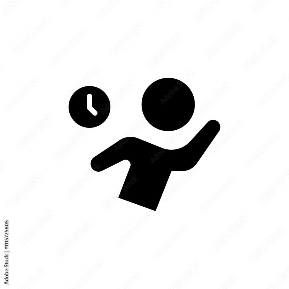 Poster busy icon web design in vector