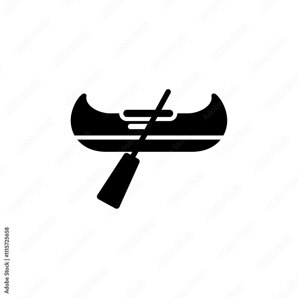 Poster Canoe icon web design in vector