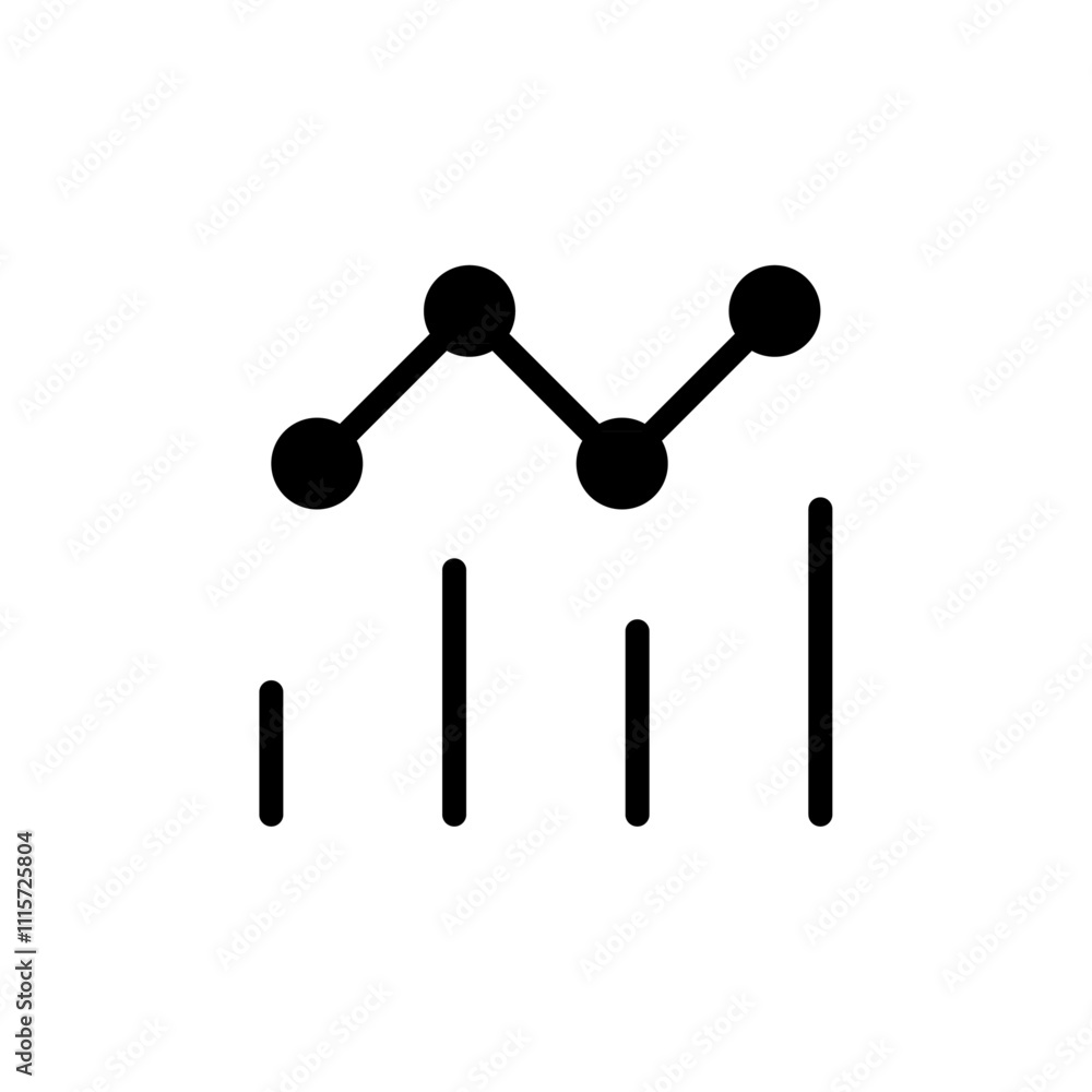 Poster chart icon web design in vector