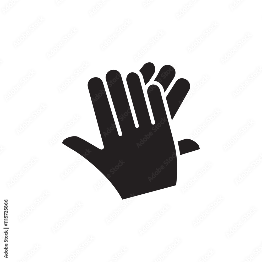 Poster clap icon web design in vector