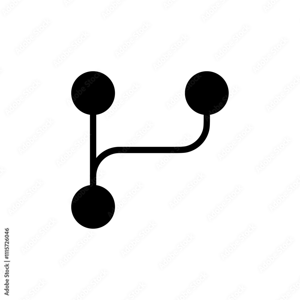 Poster Code branch icon web design in vector