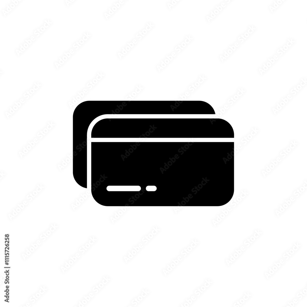 Poster Credit card icon web design in vector