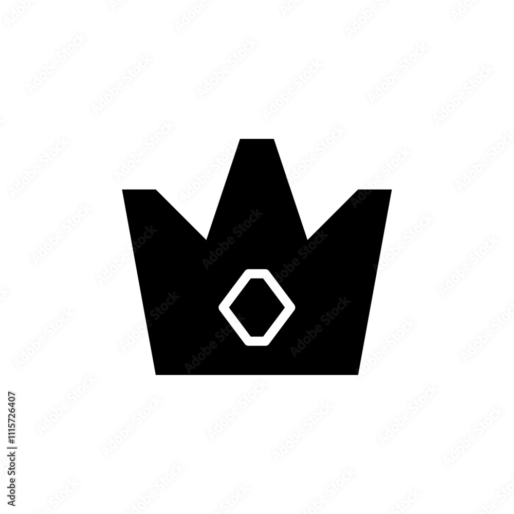 Aufkleber crown icon web design in vector