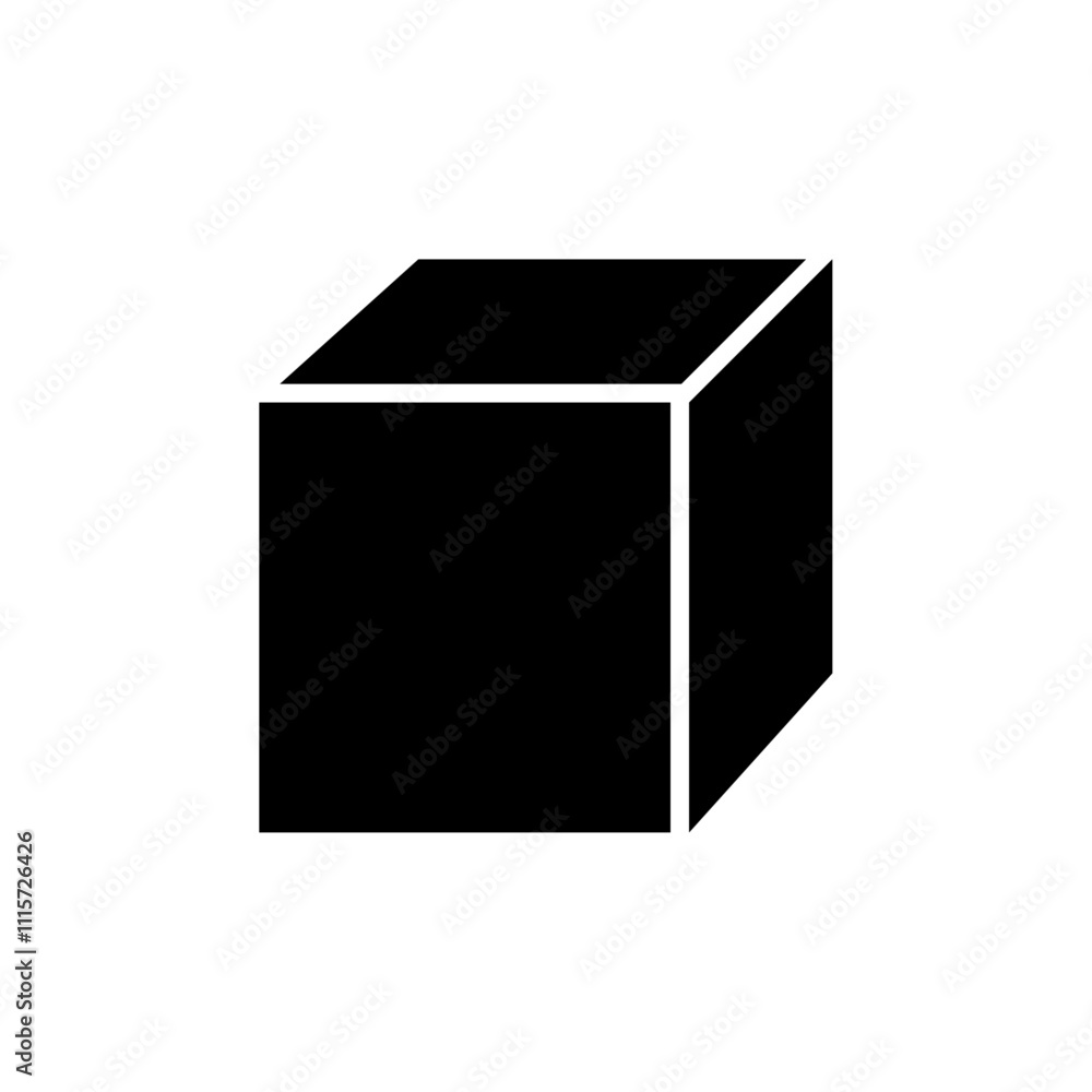 Poster cube icon web design in vector