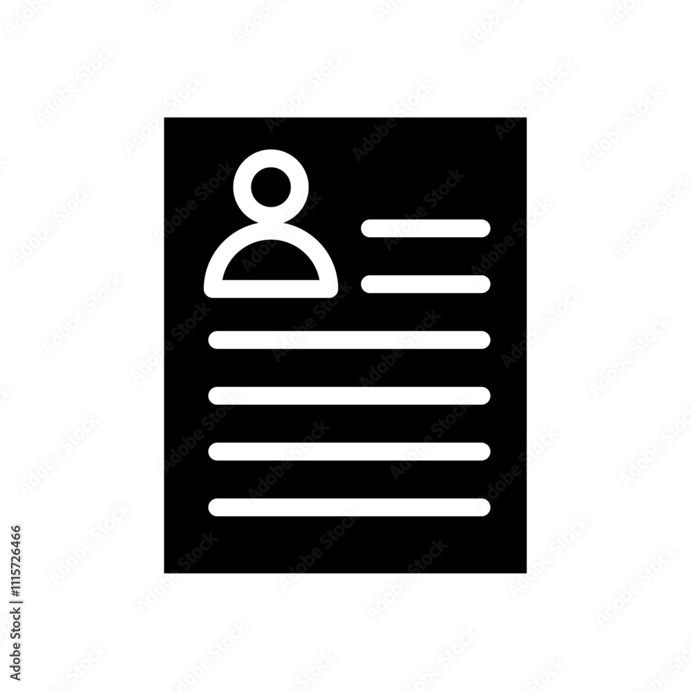 Poster Cv icon web design in vector