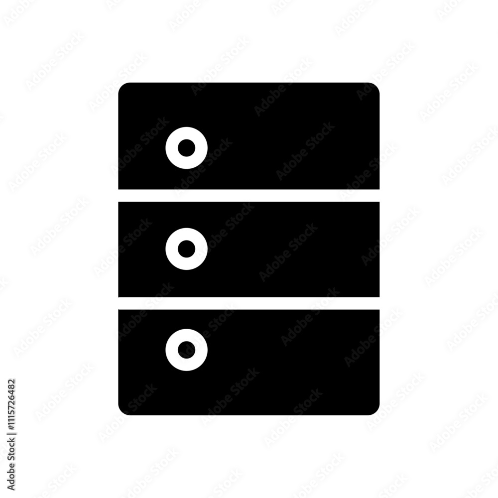 Poster database icon web design in vector