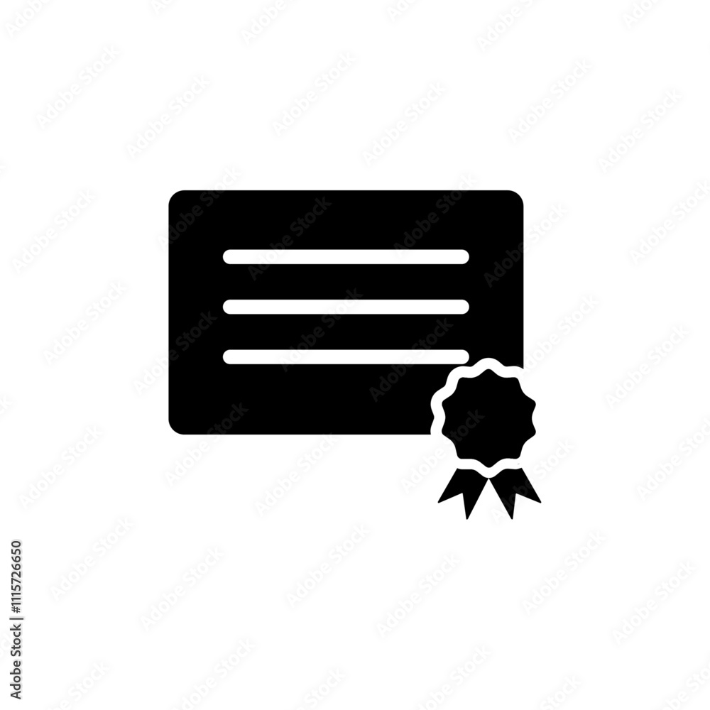 Poster diploma icon web design in vector