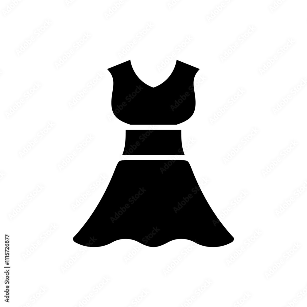 Poster dress icon web design in vector