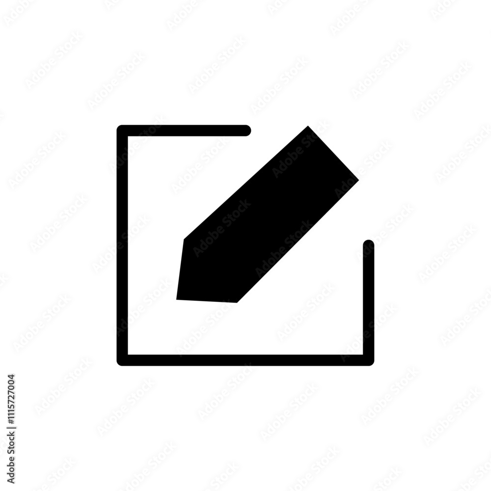 Aufkleber Edit button icon web design in vector