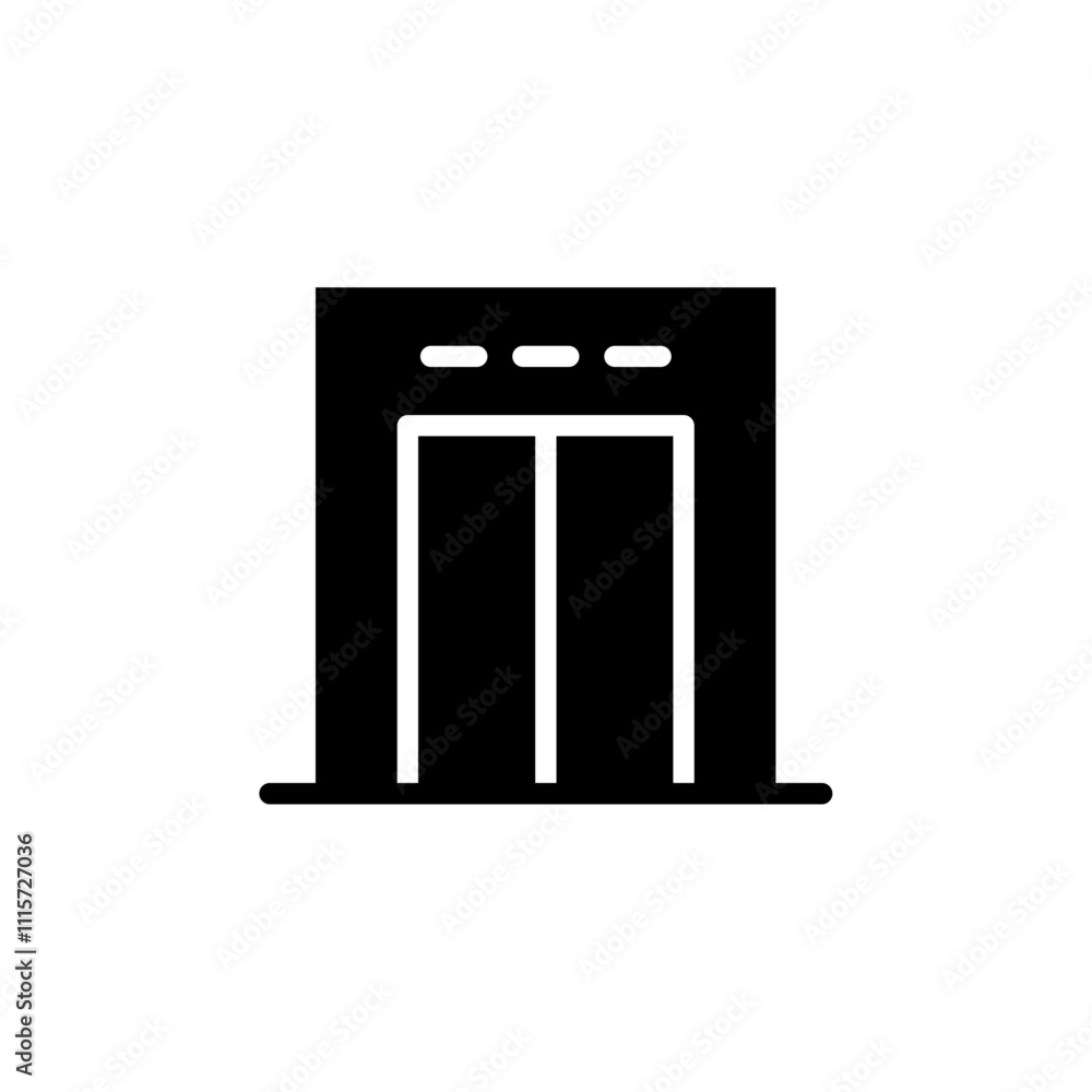Poster Elevator icon web design in vector