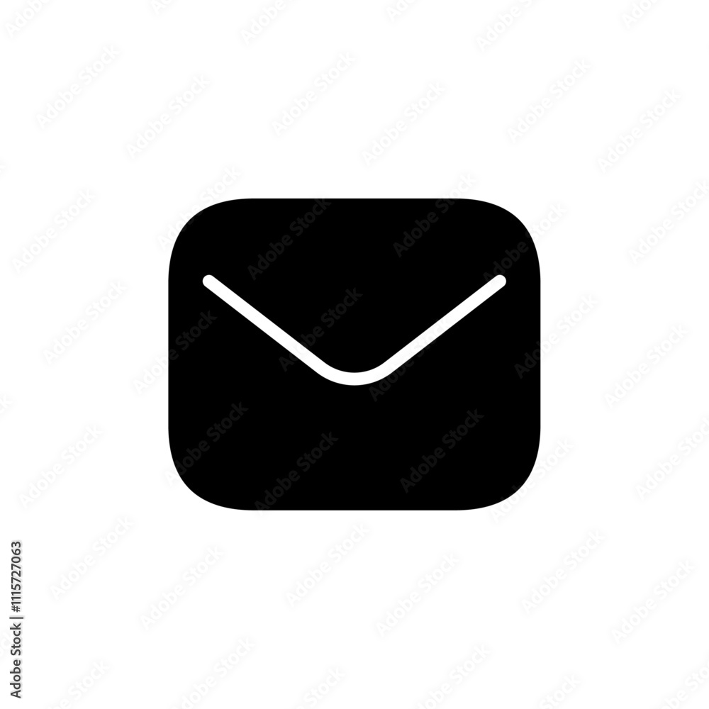 Fototapete email button icon web design in vector