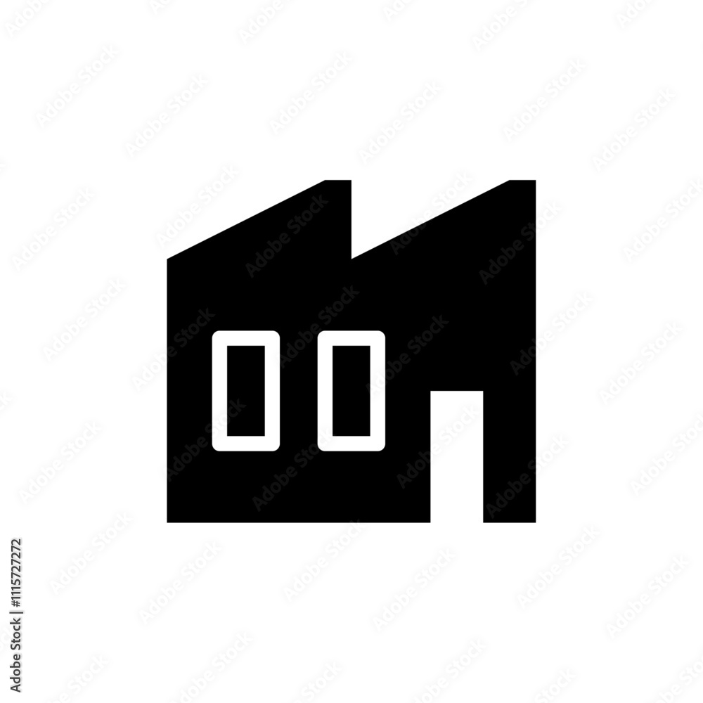 Aufkleber Factory icon web design in vector