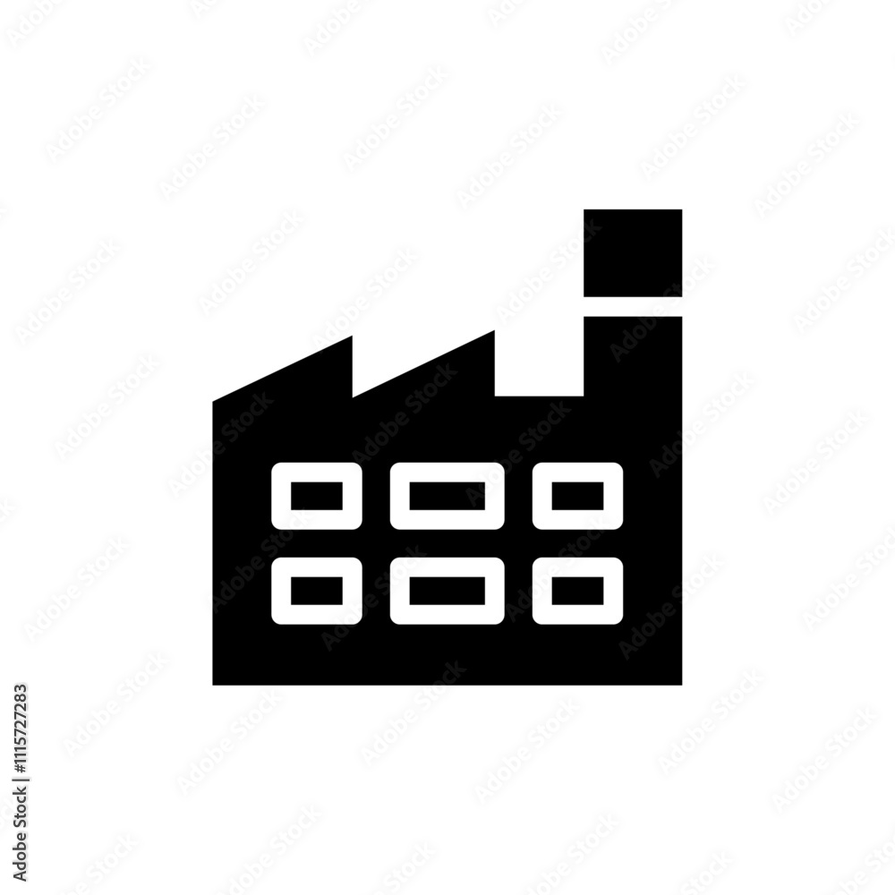 Aufkleber Factory icon web design in vector