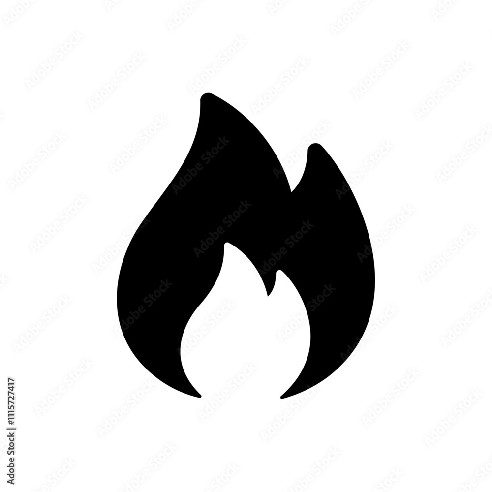 Aufkleber flame icon web design in vector
