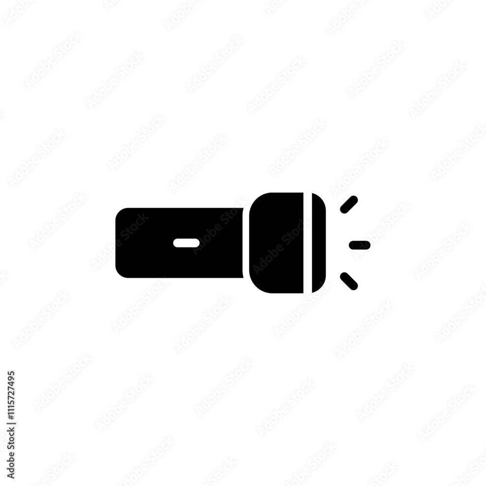Poster Flashlight icon web design in vector