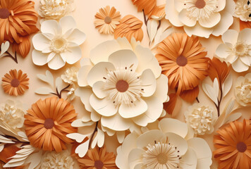 white flowers wall art