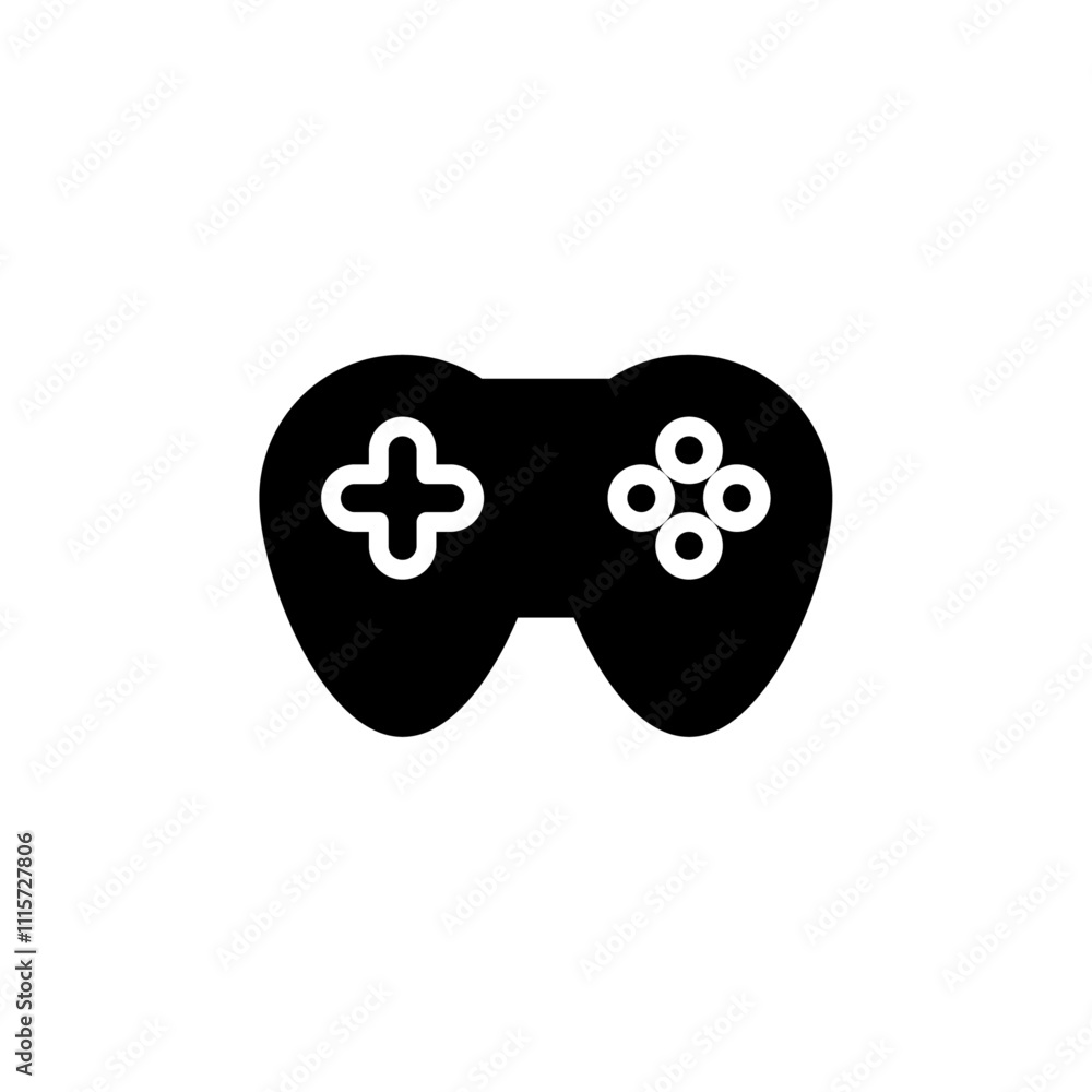 Poster gamepad icon web design in vector
