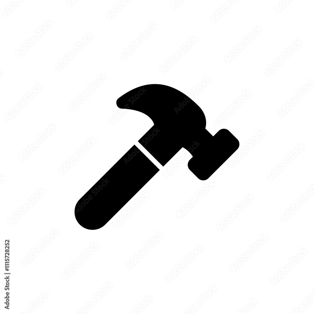 Poster hammer icon web design in vector