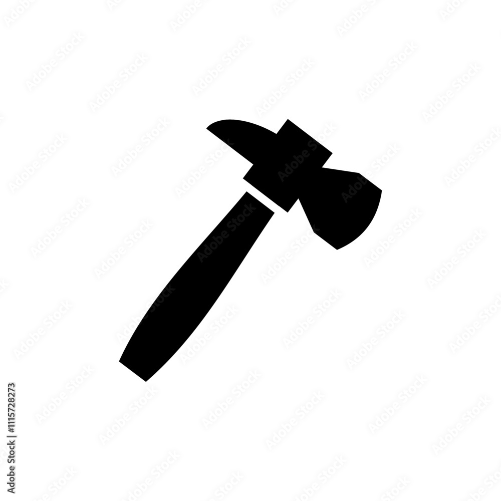 Poster Hammer icon web design in vector