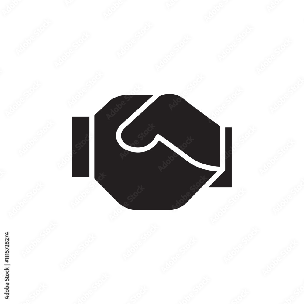 Poster Handshake icon web design in vector