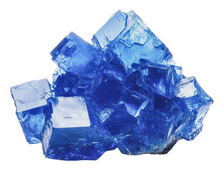 Obraz premium Gorgeous blue crystal mineral specimen, cut out - stock png.