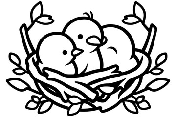 baby birds in a cage