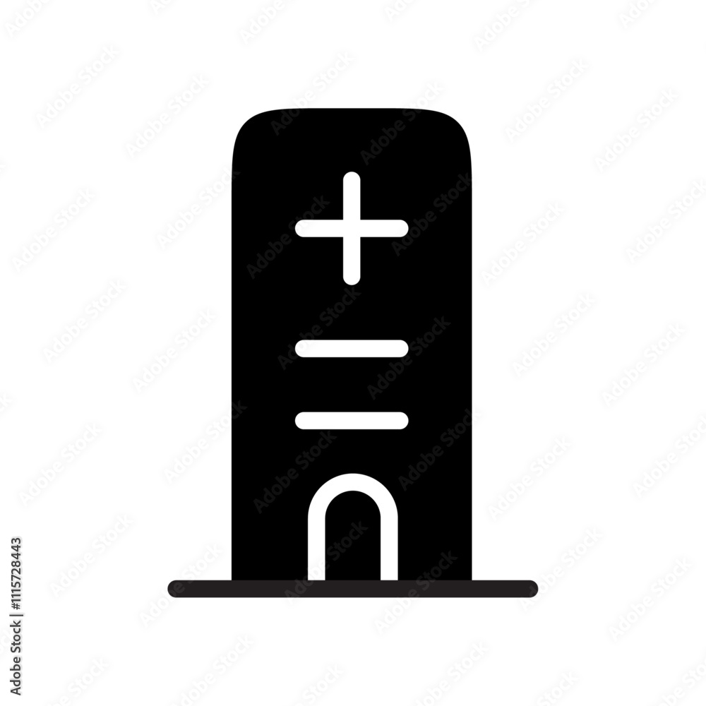 Poster hospital icon web design in vector