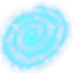 Digital Swirling Blue Galaxy Graphic