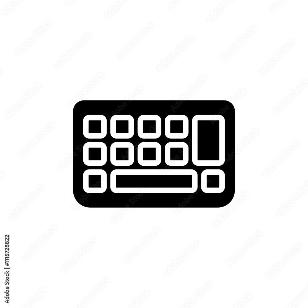 Poster keyboard icon web design in vector