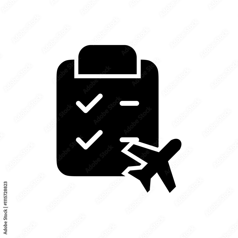 Aufkleber itinerary icon web design in vector