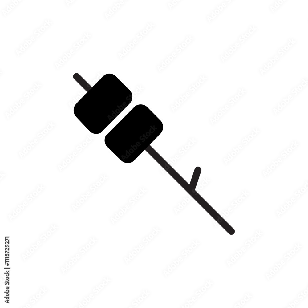 Poster Marshmallow icon web design in vector
