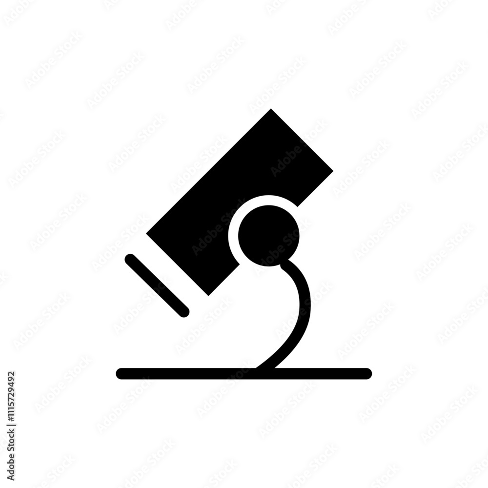 Aufkleber Microscope icon web design in vector