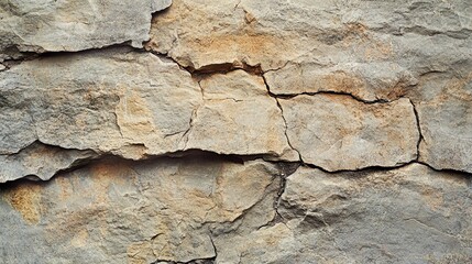 Obraz premium Close-up of a weathered, tan, and brown rock formation.