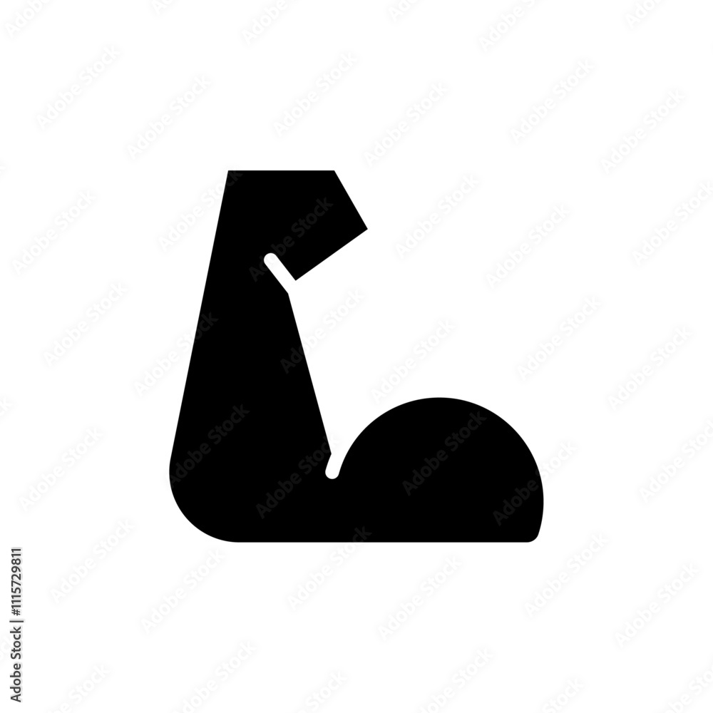Aufkleber muscle icon web design in vector