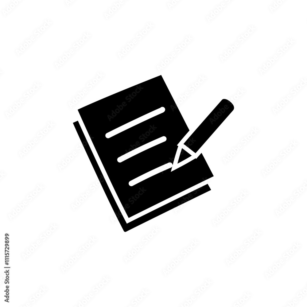 Poster Notepad icon web design in vector