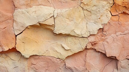 Fototapeta premium Cracked, layered rock formation.