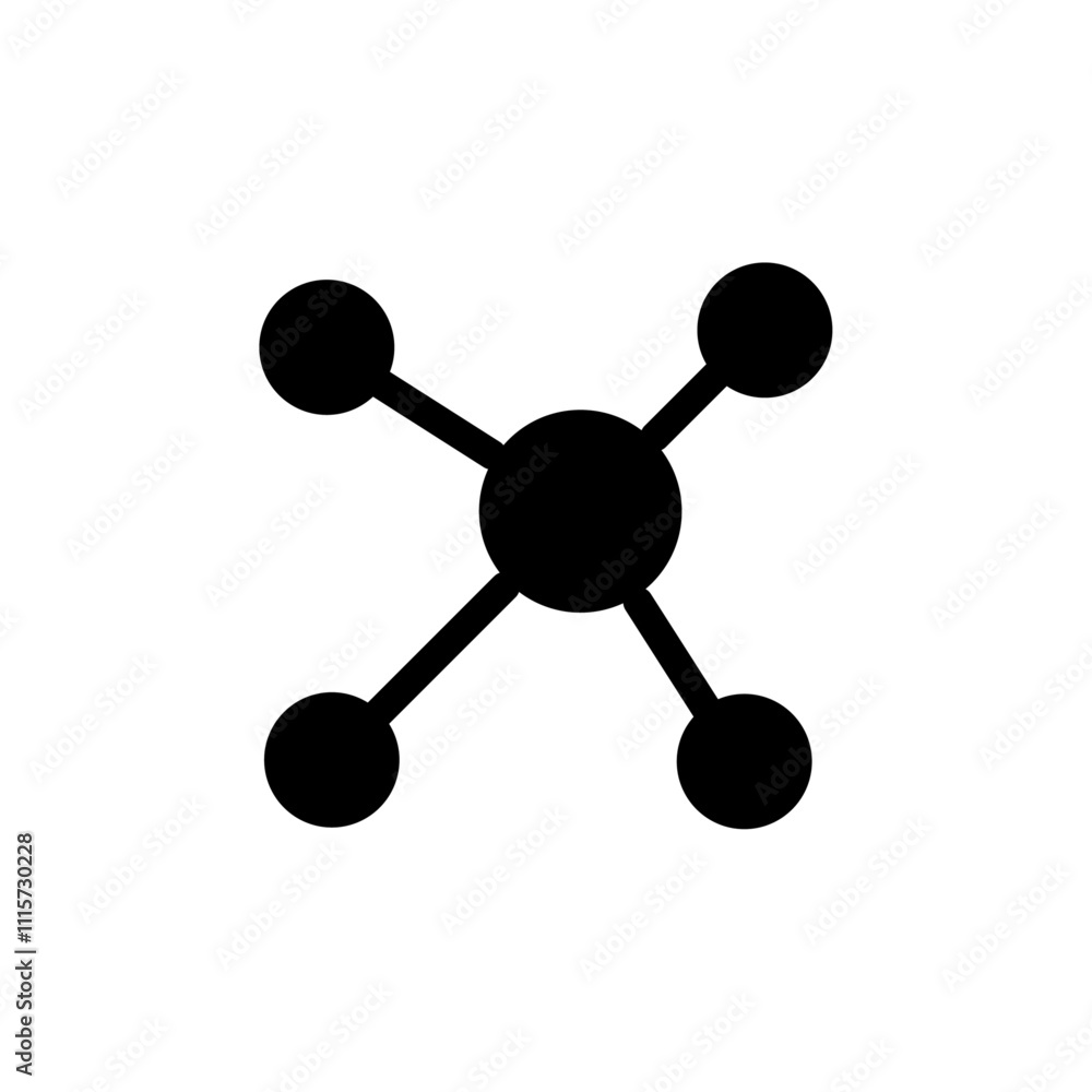 Poster Particle icon web design in vector