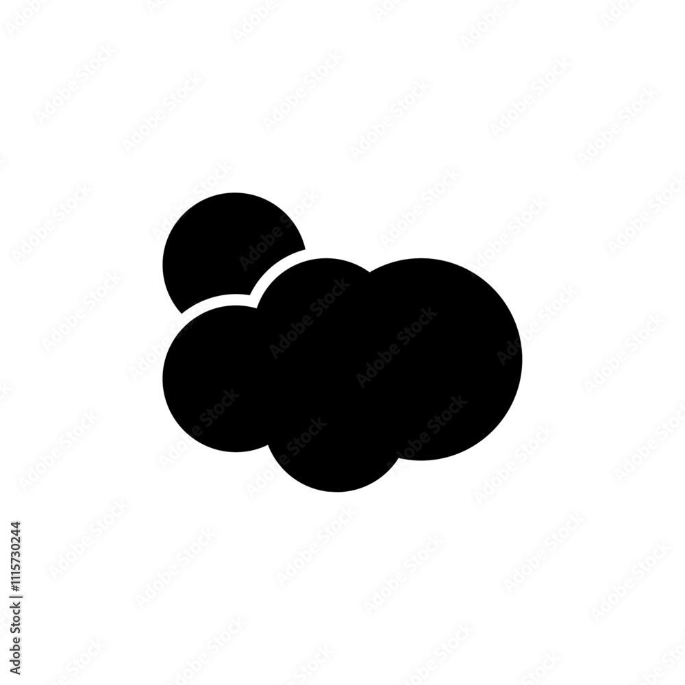 Poster partially cloudy icon web design in vector