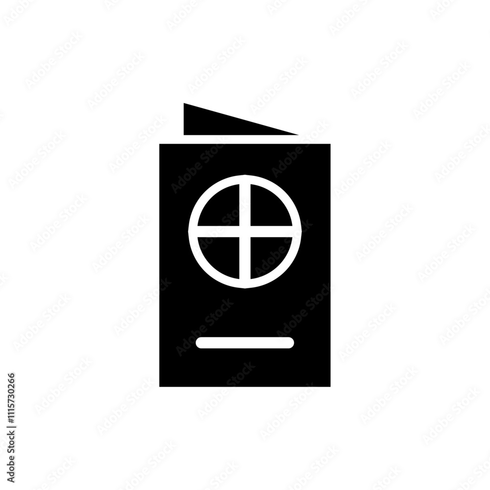 Poster passport icon web design in vector