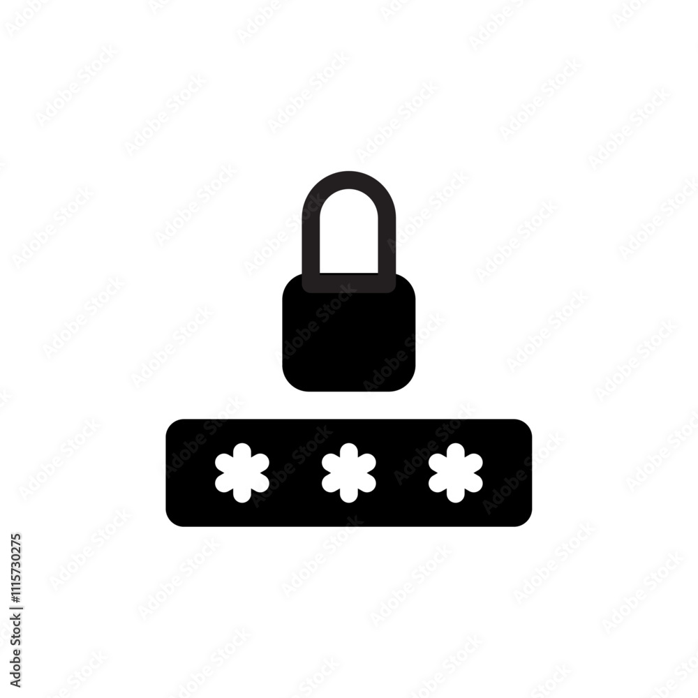 Poster Password icon web design in vector