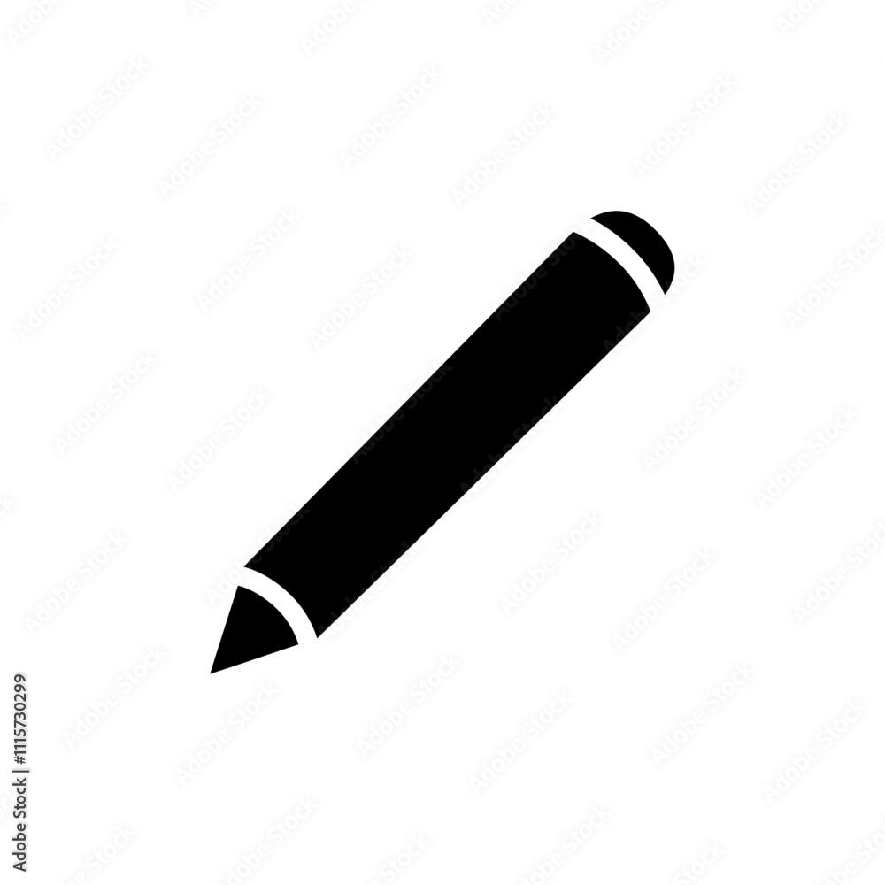 Poster pencil icon web design in vector