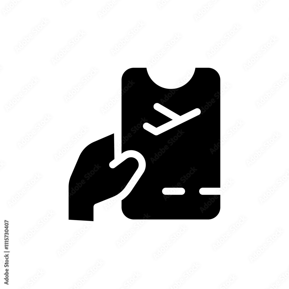 Poster Plane Ticket icon web design in vector