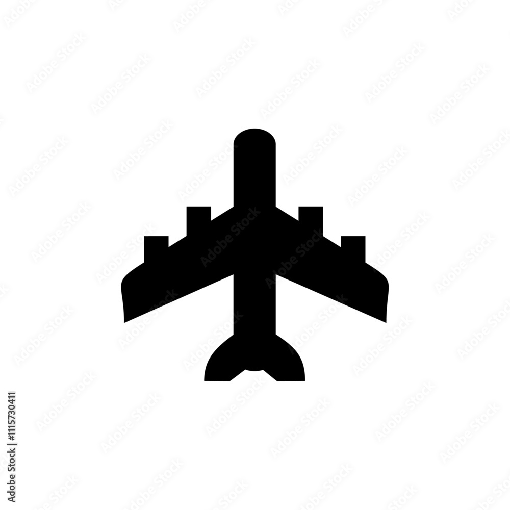 Poster Plane icon web design in vector