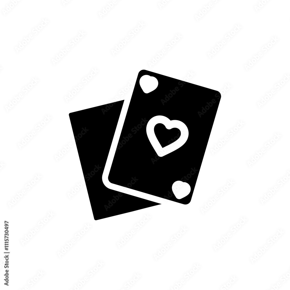 Poster playing cards icon web design in vector