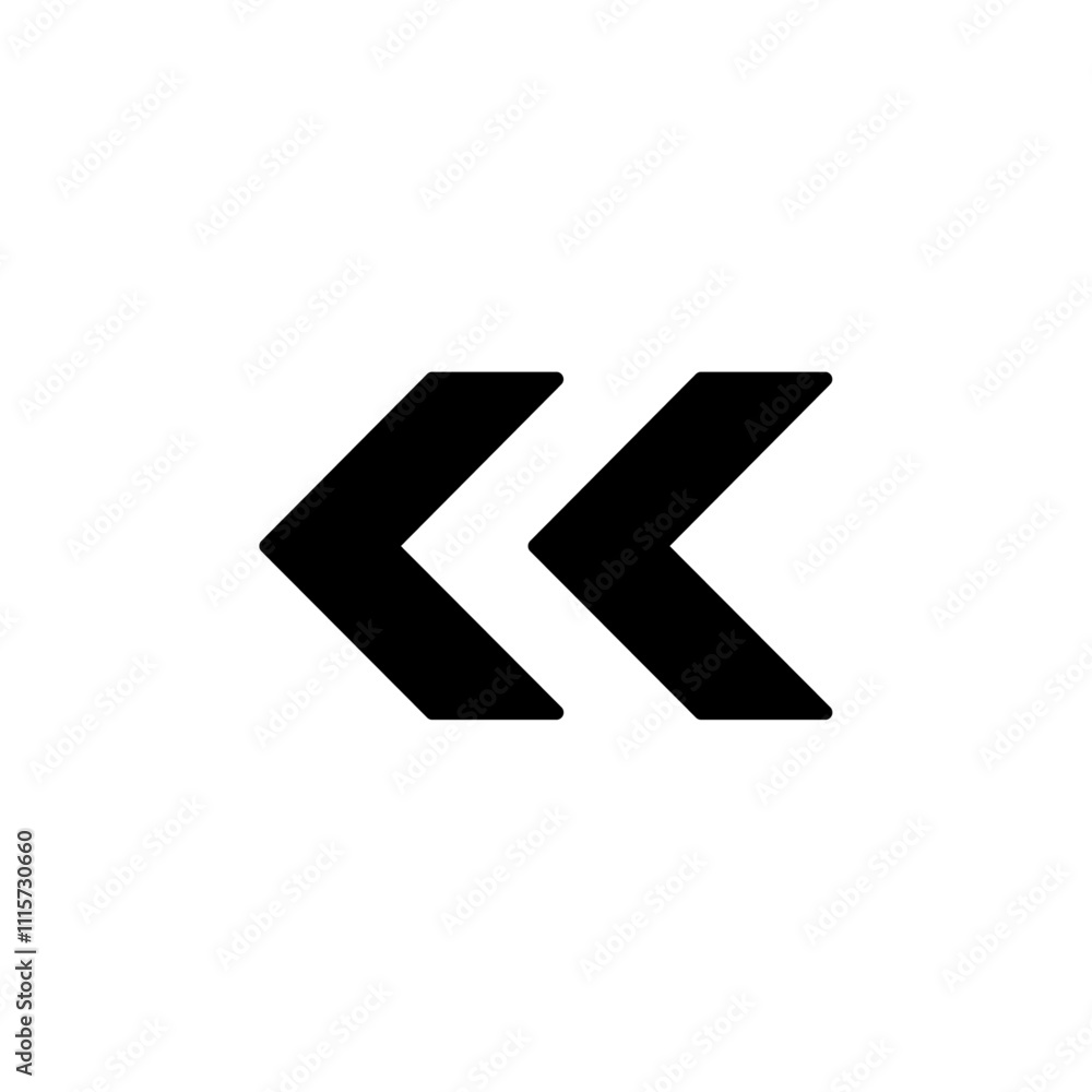 Poster previous arrow icon web design in vector