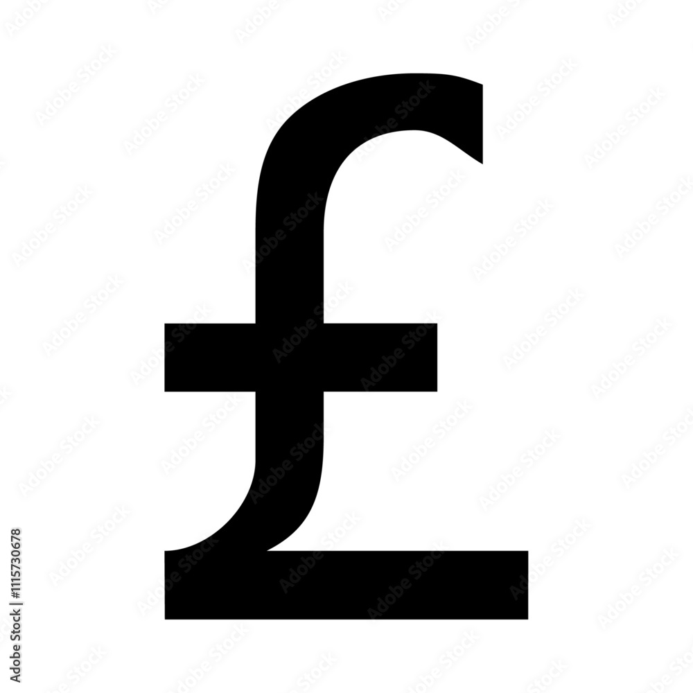 Poster Pound icon web design in vector