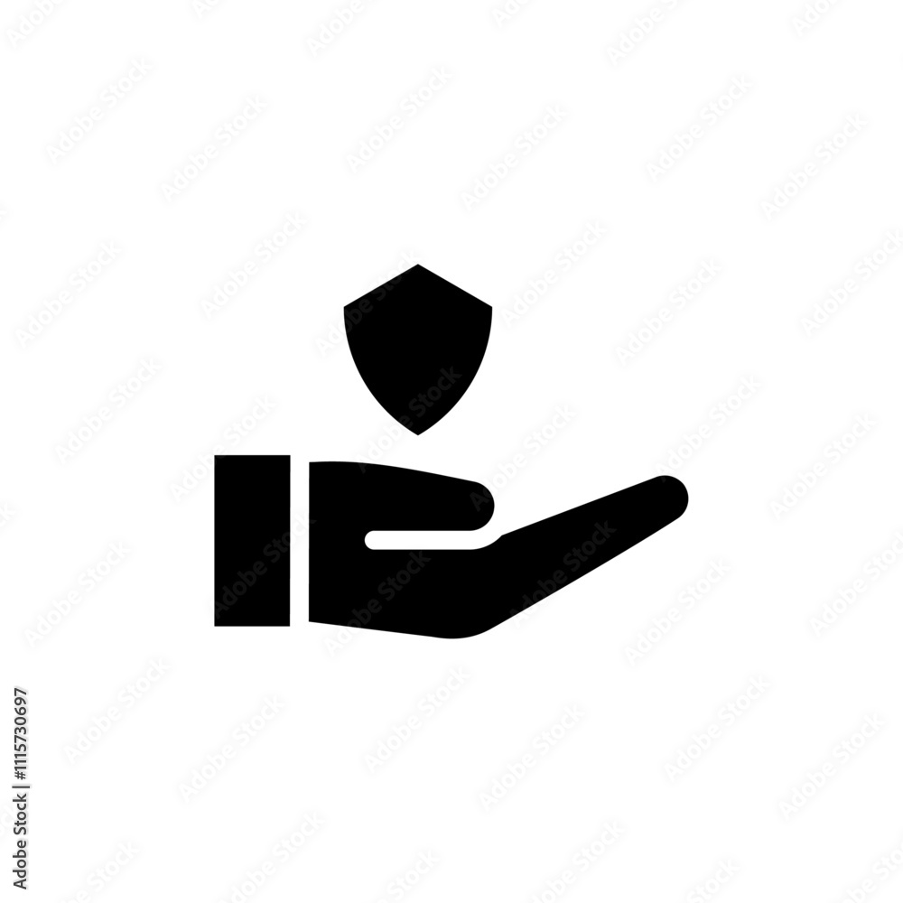 Poster protection icon web design in vector